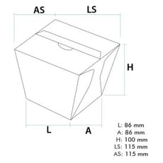 Caja de Comida para Llevar Wok Kraft 780ml (20 Uds)