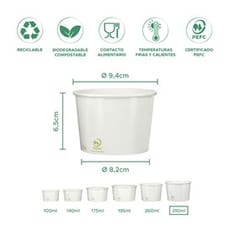 Tarrina de Cartón para Helados Ecológica 310ml (50 Uds)