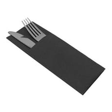 Servilleta Canguro de Papel Punta-Punta 33x40cm Negra (60 Uds)