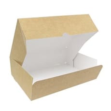 Caja Pastelería de Cartón Kraft 20,4x15,8x6cm 1kg (20 Uds)