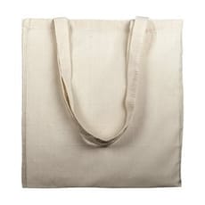 Bolsa Algodón Asa Larga Beige 38x42cm (1 Ud)
