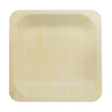 Plato de Madera Cuadrado 10,5x10,5cm (25 Uds)
