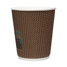 Vaso Cartón Rizado Kraft 8Oz/230ml Ø8,0cm (25 Uds)
