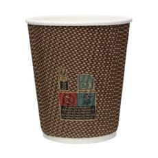 Vaso Cartón Rizado Kraft 8Oz/230ml Ø8,0cm (25 Uds)