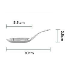 Cucharita Plástico para Salsas Plateada 10 cm (50 uds)