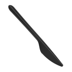 Cuchillo Reutilizable PP Negro 17,8cm (50 Uds)
