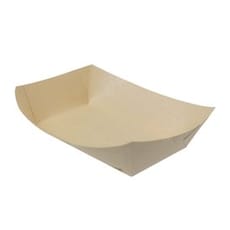 Barqueta Cartón de Bambú Kraft 700ml 20,5x15x5,2cm (125 Uds)
