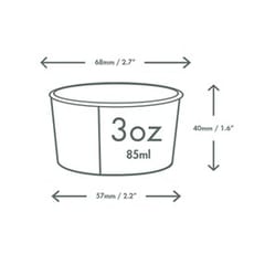 Tarrina de Cartón para Helado 4Oz/114ml (50 Uds)