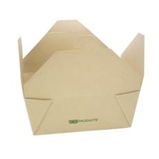 Caja Americana Cartón de Bambú Kraft 10,7x9x6,5cm 700ml (50 Uds)