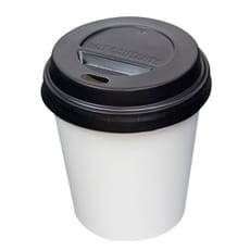Tapa Travel con Agujero PS para Vaso Cartón Negra Ø6,2cm (100 Uds)