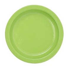 Plato de Plástico PS Reutilizable Llano Verde Lima Ø165mm (25 Uds)