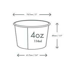 Tarrina de Cartón para Helado 6Oz/170ml (50 Uds)