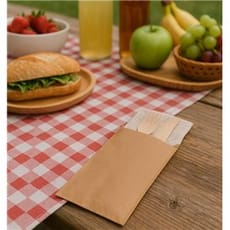 Sobre Portacubiertos Kraft 9x24cm (125 Uds)