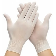 Guantes de Látex con Talco Blanco Talla L AQL 1.5 (100 Uds)