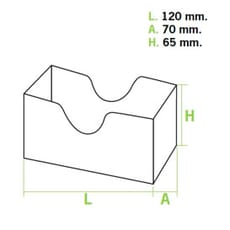 Envase para Sandwich Kraft (25 Uds)