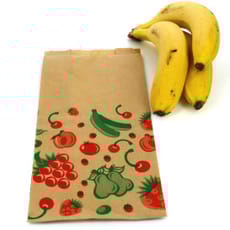 Bolsa Kraft para Fruta 14+7x28cm (100 Unidades)