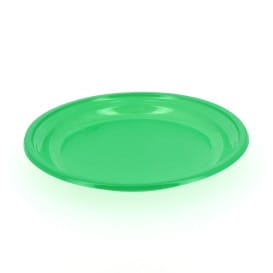 Plato de Plastico Llano Verde 205mm 