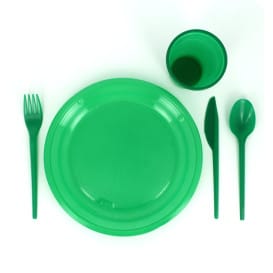 Cuchillo de Plastico PS Verde 165 mm (900 Uds)