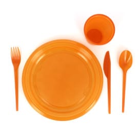 Cuchillo de Plastico PS Naranja 165 mm (15 Uds)