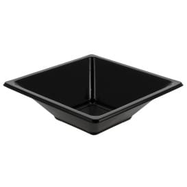 Bol de Plastico Cuadrado Negro 120X120X40mm 