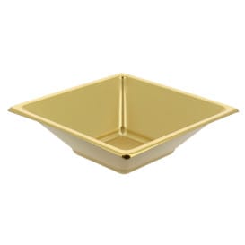 Bol de Plastico Cuadrado Oro 120x120x40mm 