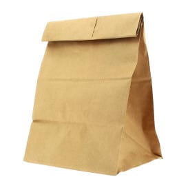 Bolsa de Papel Sin Asas Kraft 25+15x43cm (500 Unidades)