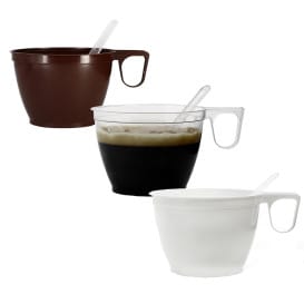 Taza de Plastico Marrón 180ml (50 Unidades)