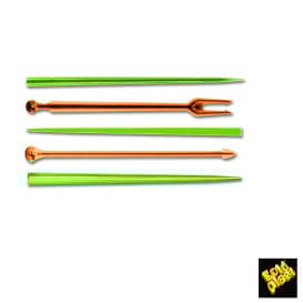 Pick de Plastico Snack Stick Multicolor 90 mm (1650 Uds)