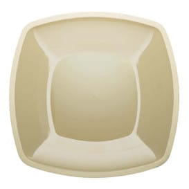 Plato de Plastico Llano Crema PS 300mm (72 Uds)