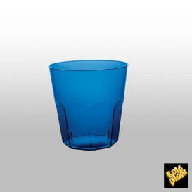 Vaso Plastico Cocktail Azul Transp. PS  Ø73mm 220ml (500 Uds)