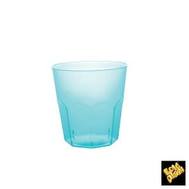 Vaso Plastico Turquesa Transp. PS Ø73mm 220ml (50 Uds)