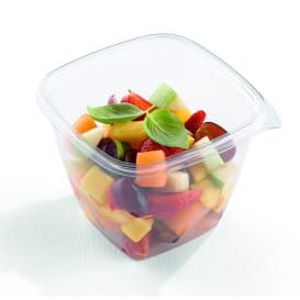 Bol de Plástico Cuadrado 120x90mm PET 750ml (50 Uds)