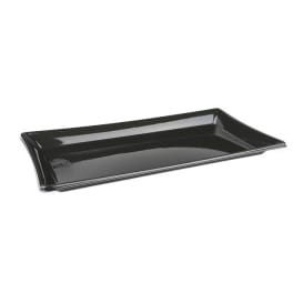 Bandeja Plastico Catering Rectang. Negra 12x16cm (300 Uds)