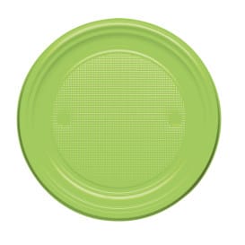 Plato de Plastico Llano Verde PS 170mm (1100 Uds)