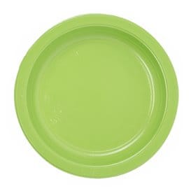 Plato de Plastico Llano Verde PS 170mm (50 Uds)