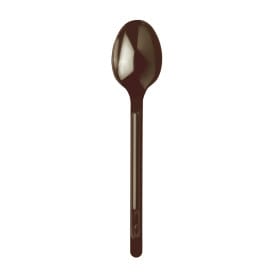 Cuchara de Plastico Marrón PS 175mm (20 Uds)