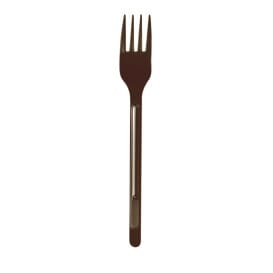 Tenedor de Plastico Marrón PS 175mm (20 Uds)