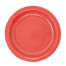 Plato de Plastico Llano Rojo PS 220mm (780 Uds)