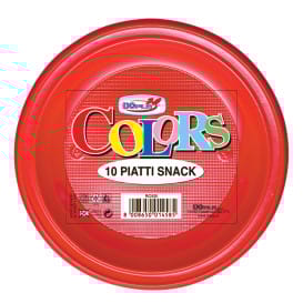 Plato de Plastico Llano Rojo PS 280mm (30 Uds)