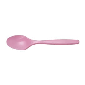 Cuchara de Plastico Rosa PS 120mm (40 Uds)