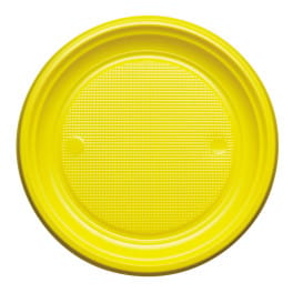 Plato de Plastico Llano Amarillo PS 170mm (1100 Uds)