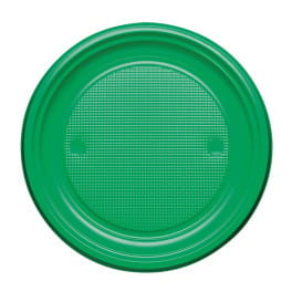 Plato de Plastico Llano Amarillo PS 170mm (50 Uds)