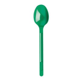 Cuchara de Plastico Verde PS 175mm (20 Uds)