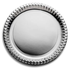 Plato de Carton Redondo Plata 230mm (300 Uds)