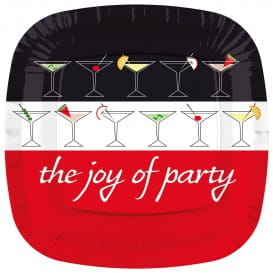 Plato de Carton Cuadrado '' Joy of Party'' 230mm (8 Uds)