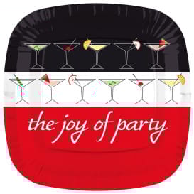 Plato de Carton Cuadrado '' Joy of Party'' 230mm (8 Uds)