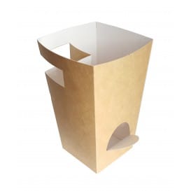 Caja Cartón Para Churros con Chocolate Kraft 78x78x179mm (20 Uds)