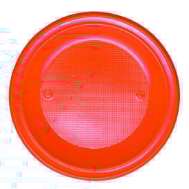 Plato de Plastico PS Hondo Naranja Ø220mm (30 Uds)