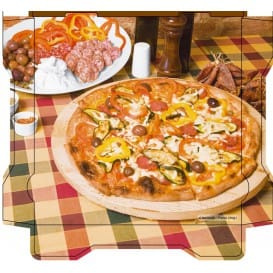 Cajas para Pizza Al Bassanello Tavola 26x26x4,2 cm (100 Uds)