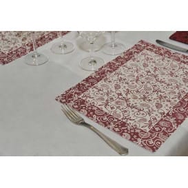 Mantelito de Papel 300x400mm "Cachemir" Burdeos 50g (2500 Uds)